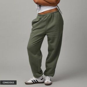 Factorie Baggy Green Khaki Trackpant Medium